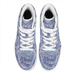Pigeon Floral Bohemian Pattern Print High Top Leather Sneakers