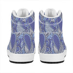 Pigeon Floral Bohemian Pattern Print High Top Leather Sneakers