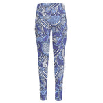 Pigeon Floral Bohemian Pattern Print High-Waisted Pocket Leggings