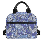 Pigeon Floral Bohemian Pattern Print Insulated Lunch Bag