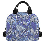 Pigeon Floral Bohemian Pattern Print Insulated Lunch Bag