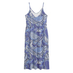 Pigeon Floral Bohemian Pattern Print Jersey Midi Cami Dress