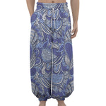 Pigeon Floral Bohemian Pattern Print Lantern Pants