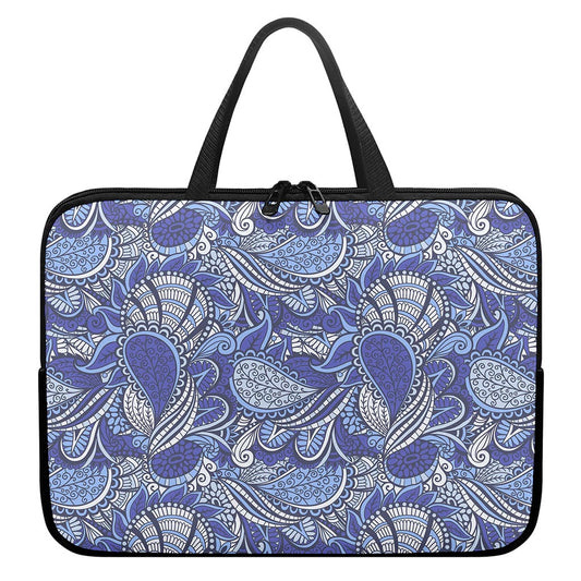Pigeon Floral Bohemian Pattern Print Laptop Sleeve With Handle