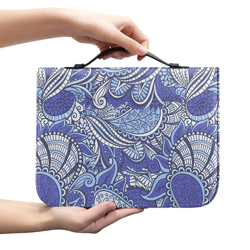 Pigeon Floral Bohemian Pattern Print Leather Bible Cover