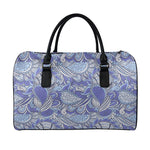 Pigeon Floral Bohemian Pattern Print Leather Duffle Bag