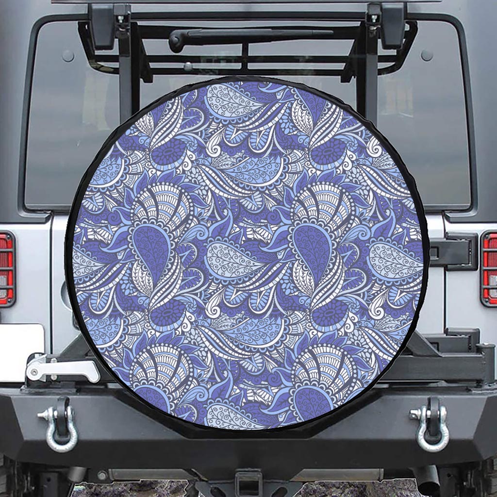 Pigeon Floral Bohemian Pattern Print Leather Spare Tire Cover