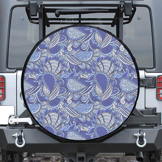 Pigeon Floral Bohemian Pattern Print Leather Spare Tire Cover