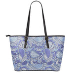 Pigeon Floral Bohemian Pattern Print Leather Tote Bag