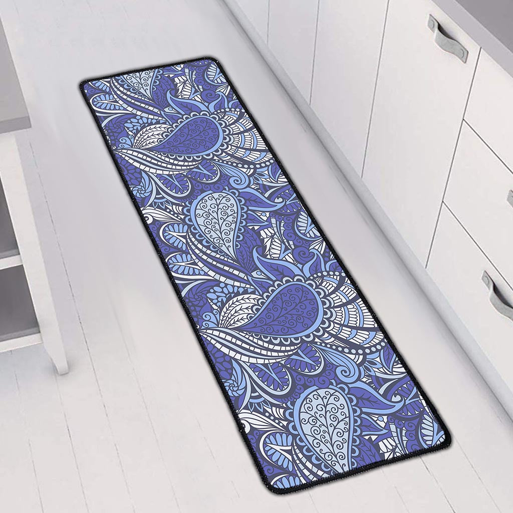 Pigeon Floral Bohemian Pattern Print Long Kitchen Mat