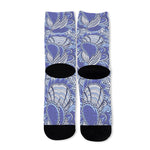 Pigeon Floral Bohemian Pattern Print Long Socks