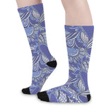 Pigeon Floral Bohemian Pattern Print Long Socks