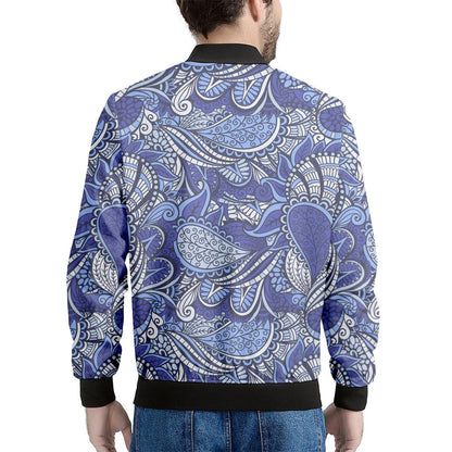 Pigeon Floral Bohemian Pattern Print Men's Bomber Jacket