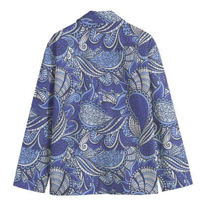 Pigeon Floral Bohemian Pattern Print Men's Cotton Blazer
