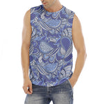 Pigeon Floral Bohemian Pattern Print Men's Fitness Tank Top