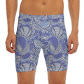 Pigeon Floral Bohemian Pattern Print Men's Long Boxer Briefs