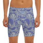 Pigeon Floral Bohemian Pattern Print Men's Long Boxer Briefs