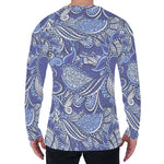Pigeon Floral Bohemian Pattern Print Men's Long Sleeve T-Shirt