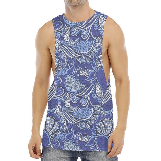 Pigeon Floral Bohemian Pattern Print Men's Muscle Tank Top