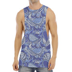 Pigeon Floral Bohemian Pattern Print Men's Muscle Tank Top