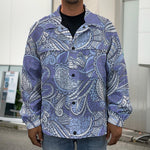 Pigeon Floral Bohemian Pattern Print Men's Shirt Jacket