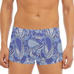 Pigeon Floral Bohemian Pattern Print Men's Short Boxer Briefs