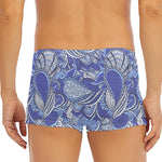 Pigeon Floral Bohemian Pattern Print Men's Short Boxer Briefs