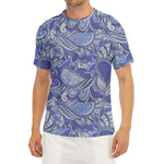 Pigeon Floral Bohemian Pattern Print Men's Short Sleeve Rash Guard