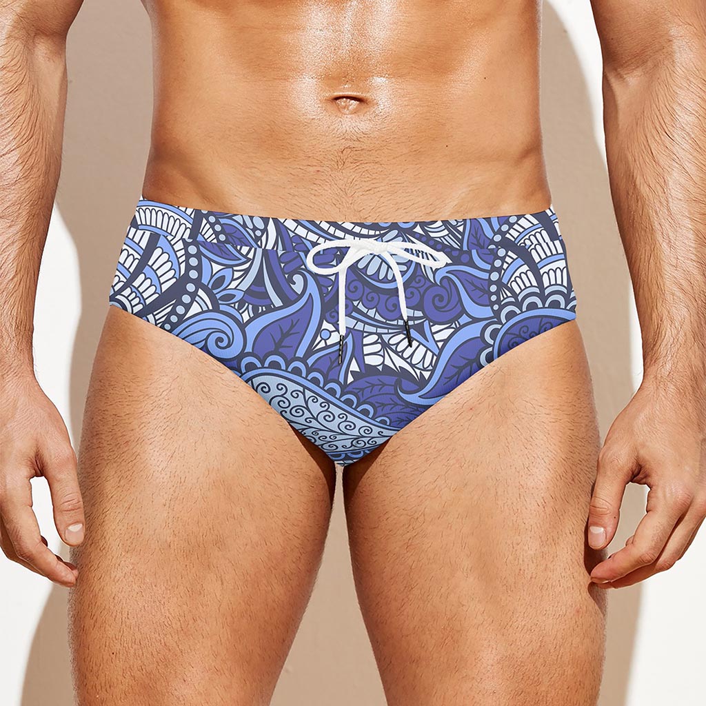 Pigeon Floral Bohemian Pattern Print Men's Swim Briefs