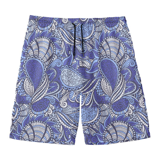 Pigeon Floral Bohemian Pattern Print Men's Swim Trunks