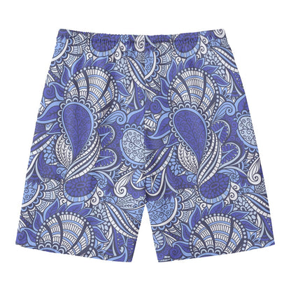 Pigeon Floral Bohemian Pattern Print Men's Swim Trunks