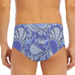 Pigeon Floral Bohemian Pattern Print Men's Triangle Swim Briefs