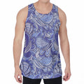 Pigeon Floral Bohemian Pattern Print Men's Velvet Tank Top