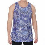 Pigeon Floral Bohemian Pattern Print Men's Velvet Tank Top
