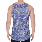Pigeon Floral Bohemian Pattern Print Men's Velvet Tank Top