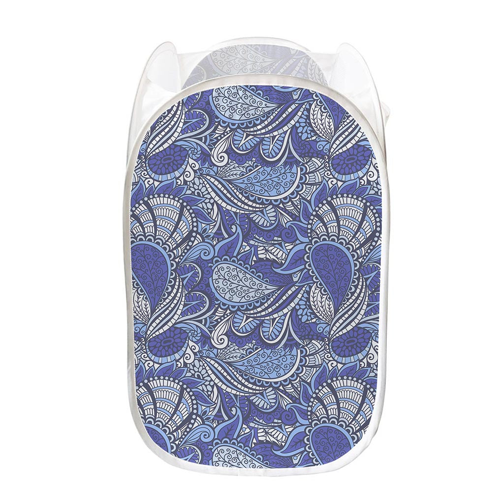 Pigeon Floral Bohemian Pattern Print Mesh Laundry Hamper
