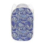 Pigeon Floral Bohemian Pattern Print Mesh Laundry Hamper