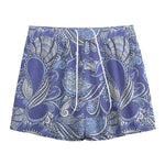 Pigeon Floral Bohemian Pattern Print Mesh Shorts