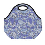 Pigeon Floral Bohemian Pattern Print Neoprene Lunch Bag