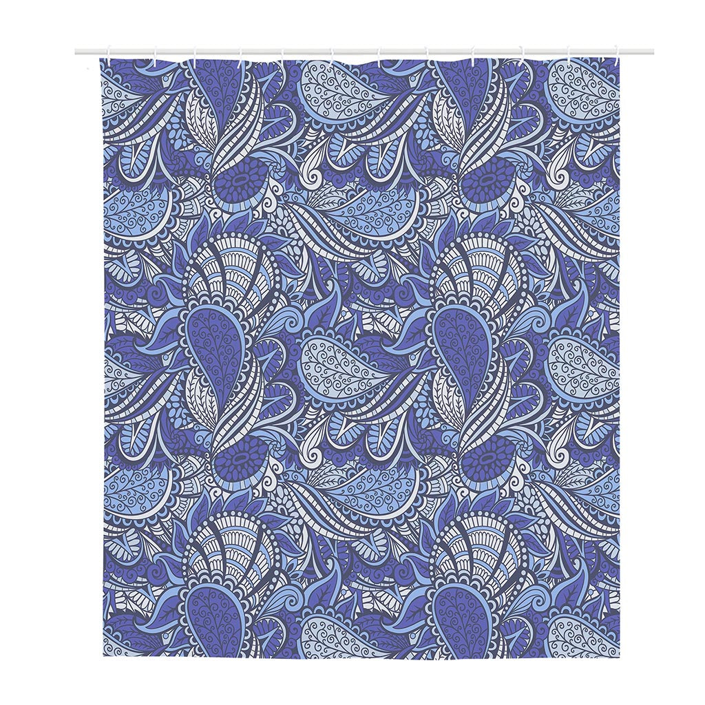 Pigeon Floral Bohemian Pattern Print Polyester Shower Curtain