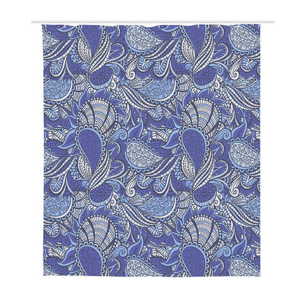 Pigeon Floral Bohemian Pattern Print Polyester Shower Curtain