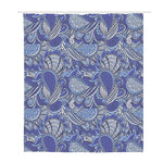 Pigeon Floral Bohemian Pattern Print Polyester Shower Curtain