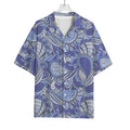 Pigeon Floral Bohemian Pattern Print Rayon Hawaiian Shirt