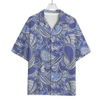Pigeon Floral Bohemian Pattern Print Rayon Hawaiian Shirt