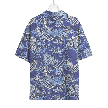 Pigeon Floral Bohemian Pattern Print Rayon Hawaiian Shirt