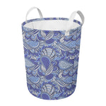 Pigeon Floral Bohemian Pattern Print Round Laundry Basket