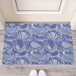 Pigeon Floral Bohemian Pattern Print Rubber Doormat