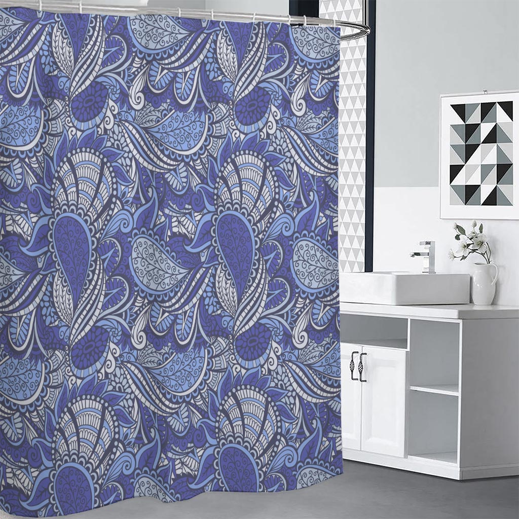 Pigeon Floral Bohemian Pattern Print Shower Curtain