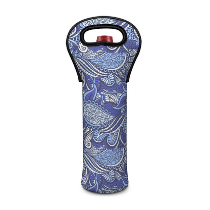 Pigeon Floral Bohemian Pattern Print Single Neoprene Wine Tote