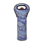 Pigeon Floral Bohemian Pattern Print Single Neoprene Wine Tote